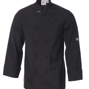 Club Chef Traditional Chef Jacket Black Long Sleeves