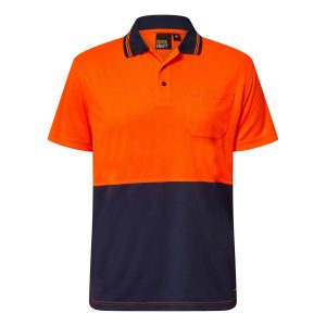 Workcraft Hi-Vis Lightweight SS Micromesh Polo with Pocket